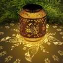 5 x Cardinal Solar Lanterns Outdoor Hanging Cardinal Garden Decorative Christmas Lantern Birthdays Gifts for Women Mom Grandma Metal Waterproof Solar LED Light for Yard, Patio, Lawn, Porch,