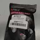 APIELE 110V-220V 22mm Latching Push Button Switch 15A Angel Eye LED Waterproof Aluminum Alloy Round Self-Locking 7/8'' 1NO 1NC 1 Pack (Black Shell-Red, 22MM)