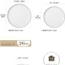 MALACASA 24-Piece Dinnerware Set for 8, White Black-Rim Porcelain Dishes