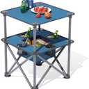 Folding Camping Table,Beach Tables for Sand Foldable,Camp Table,Comes with 4 Cup Holders and Storage Bags,Quick Unfolding and FoldingSuitable for Camping