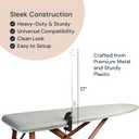 SimplyImagine Flexible Iron Cord Holder - Metal, Tabletop Mount - Tangle-Free Pressing & Ironing Board Cord Holder - Universal Fit & Steam Compatibility