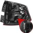 Huray Left Tail Light Fit for Jeep Compass 2014-2017 Taillight Driver Side LH Tail lamp Brake Lamp Assembly Replacement Accessory