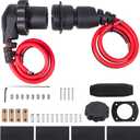 1865120 MKR-28 Trolling Motor Plug and Receptacle For Minn Kota Freshwater and Saltwater Marine Boat Battery Accessory 12V/24V/ 36V/48V Male Female Connector Socket Waterproof Heavy Duty 8AWG Rated