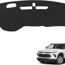 Black Dashboard Dash Board Cover Mat Carpet for Chevy Trailblazer 2021-2025 Accessories Dash Cover Flannel Material Dash Mat Sunshade