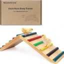 Rainbow Chicken Perch and Ramp Trainer, 2 in 1 Sturdy Wooden Chicken Roosting Bar, Baby Chick Toys for Brooder, Chicken Coop Accessories, for Small Animal, No Assemble