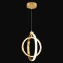 Modern LED Chandelier Gold Ring Pendant Light Fixtures 4000K Dimmable Height Adjustable Pendant Lighting for Dining Room Kitchen Island Bedroom Living Room Foyer1-Pack