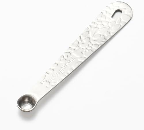 2 x LEIFENY 1PCS 1/8tsp(0.63ml) Single Measuring Spoon, Stainless Steel Embossed Measure Scoop Only, Individual Spoon for Cooking and Baking