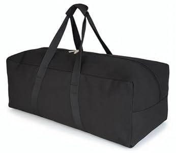 DoYiKe Extra Large Canvas Travel Duffle Bag Heavy Duty, Sports Military Camping Tent Travel Storage Black