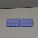 NEW Foldable & Double Protection Portable Weekly Pill Organizer 2 Times A Day with Etched Labels, AM PM 7 Day Week Medicine Box, Daily Travel Pill Case Dispenser for Vitamin, Supplement - Clear Blue