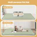 Cat Litter Mat, XXL Extra Large 50" x 35" Silicone Mat Litter Trapping Mat for Scatter Control, Soft on Kitty Paws, Easy to Clean (Green)