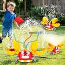 Water Sprinkler for Kids, Summer Outside Water Toys Attached to Garden Hose with 3 Spray Patterns & 4 Bean Bags for Toss Game, Kids Sprinklers for Yard Lawn Pool Games for Age 4-12 Yr Old Boys Girls