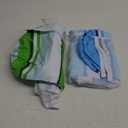 Pool Floats Adult, 2 Pack Inflatable Pool Floats, 4-in-1 Multi-Purpose Rafts Lounger Water Hammock for Swimming Pool, Thick PVC Pool Floaties for Adults Vacation (Blue&Green - stripes)