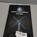 Missyou 3DHologramFan Desktop Stand with Tempered Glass Base and Aluminum Alloy Frame, Suitable for 27.5" or Smaller Fans(Desktop Stand (Height 15"))