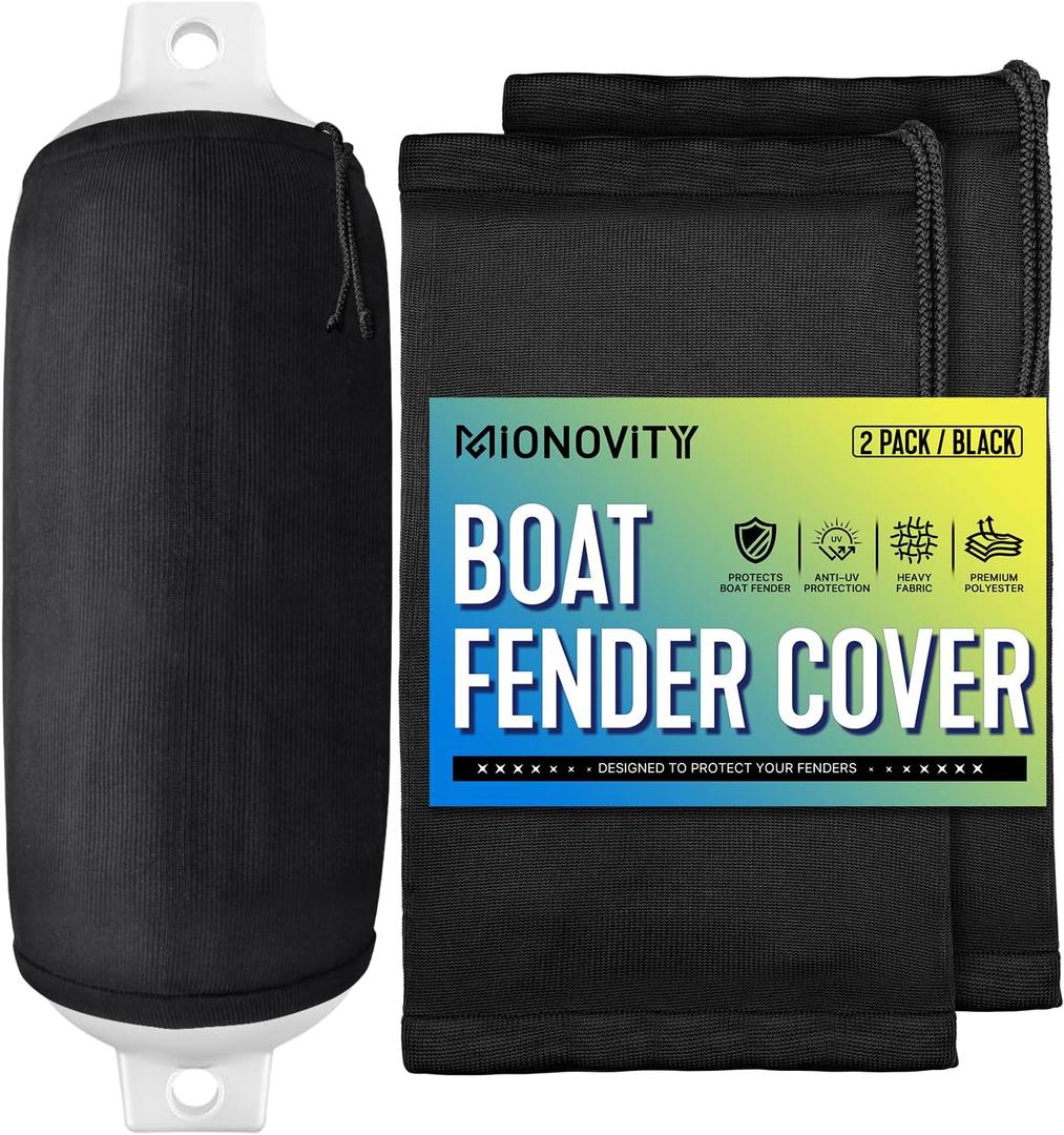 Fender Covers Marine 6" x 17.99" Heavy-Duty Polyester - Waterproof Boat Fender Covers,Noise-Reducing Boat Bumper Covers for Center Rope Tube Style Fenders, 2 Pack (Boat Fender Not Included) Fender Covers Marine 6" x 17.99" Heavy-Duty Polyester - Waterproof Boat Fender Covers,Noise-Reducing Boat Bumper Covers for Center Rope Tube Style Fenders, 2 Pack (Boat Fender Not Included)