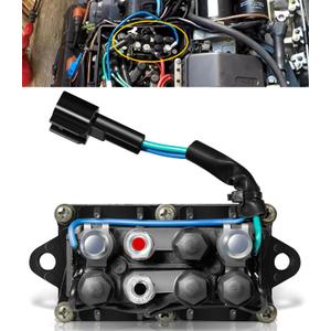 63P-81950-00-00 Outboard Tilt Trim Relay Assy for Yamaha 25-250HP 4-Stroke Engines (2004-On) | Fit for F25HP-F250HP, TRM6003, 240-58022 | Heavy-Duty Steel/Copper Construction | 12V 2-Pin