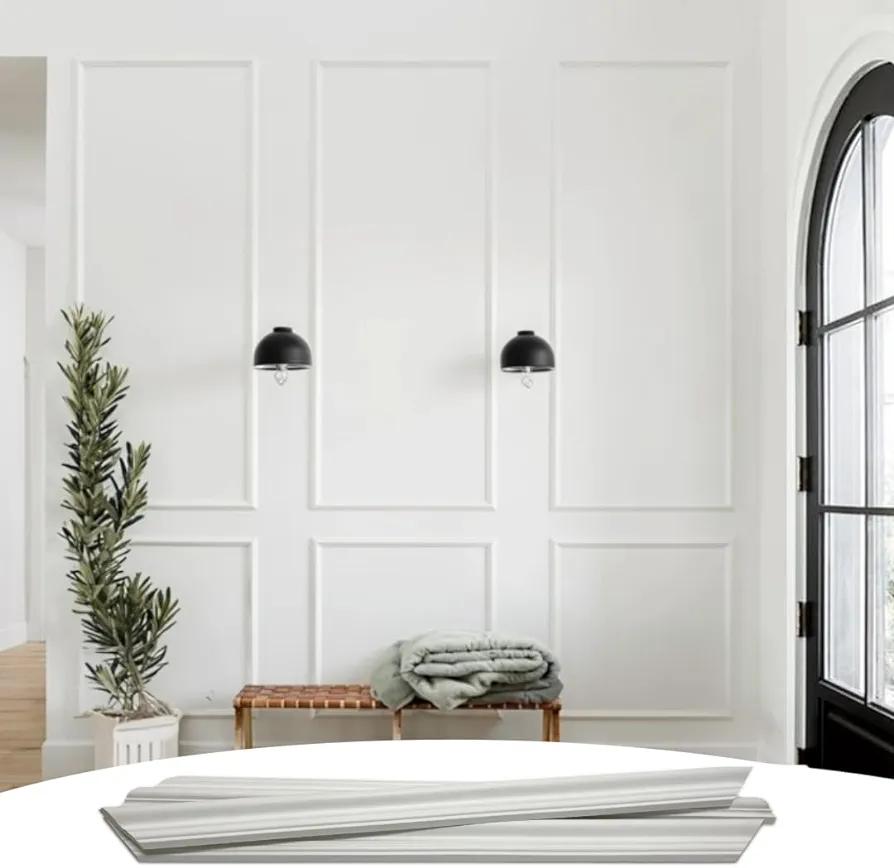 Decorative Wall Molding Kit for Interior Wall Decoration | Wax Cladding Panel Kit | Pre-Made Wax Cladding Kit (Not Peel and Stick) | Instructions for Use