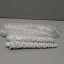 4 Pack 10 Inch Christmas Tree Candles, Premium Natural Unscented Beeswax Christmas Tree Shaped Taper Candles with Cotton Wick, for Xmas Holiday Decor Party Banquet (White with Silver Trim)