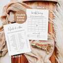 GardenCity Bridal Shower Games Bundle - 5 Bridal Shower Games and Pencils for 30 Guests, Double-Sided Cards, Minimalist
