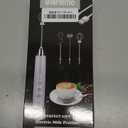 Colarlemo Milk Frother Handheld Rechargeable, Frother Wand Drink Mixer Electric Whisk for Coffee, Detachable With 3 Stainless Whisks, Hand Mixer for Lattes, Cappuccino, Matcha, Egg, No Stand, Silver