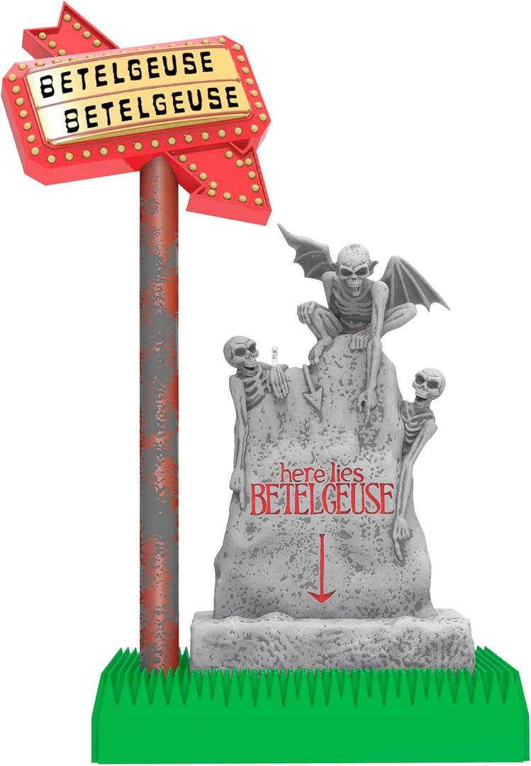 Hallmark Keepsake Christmas Ornament, Beetlejuice Here Lies Beetlejuice with Light, Movie Gifts