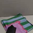 Dunzy 33'' x 33'' Mahjong Mat with Carrying Bag Non Slip Noise Reduction Gaming Mat Rubber Mahjong Table Cover Accessories Gifts for Poker Board Games Dominoes(Purple,Stripe)