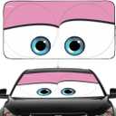Gven Windshield Sun Shade Truck 2025 Car Accessories for F150 Windshield Cover Sun Shade Automotive Interior Sun Protection Front Window Sun Visor Protector Blocks UV Women Girl Car Decor(Pink, XL)