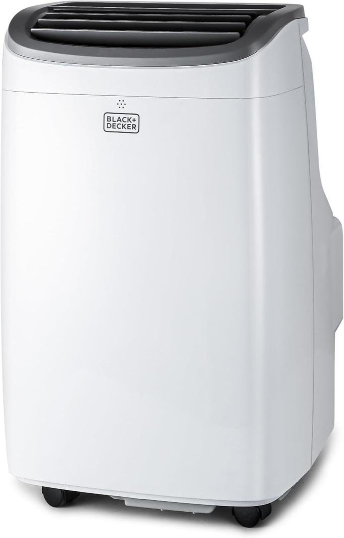 BLACK+DECKER 8,000 BTU Portable Air Conditioner for Rooms up to 350 Sq. with Remote Control, White