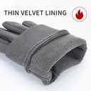 Winter Gloves for Men Women Touch Screen Gloves Cold Weather Warm Driving Running Gloves (Grey)
