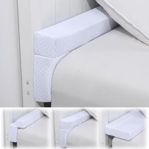 BALAPET Flodable Pillow for Headboard Gap,Bed Gap Filler Queen Size,Adjustable Bed Wedge Pillow for Headboard,Rectangular Bed Gap Filler,Foam Mattress Gap Filler(White,King)