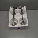 Zarbitta 4-Light Bathroom Light Fixtures, Brushed Nickel Modern Vanity Lights with Milky White Frosted Glass Shades, Bathroom Wall Lamp for Mirror Kitchen Living Room