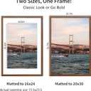 YESKAY 20x30 Picture Frame Brown Set of 3, Display Pictures 16x24 with Mat or 20 x 30 Without Mat, Poster Frames 20x30 for Wall Hanging Horizontal and Vertical