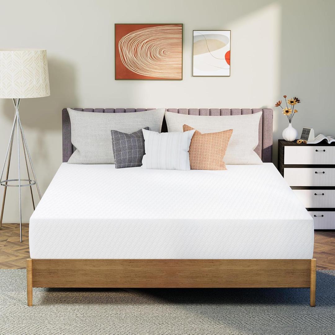 Neo Sleep 8 Inch Queen Cooling Gel Memory Foam Mattress, Medium Feel Comfort & Support with Pressure Relief, Breathable Memory Foam, CertiPUR-US Certified, Mattress in a Box (Queen, 8 in)