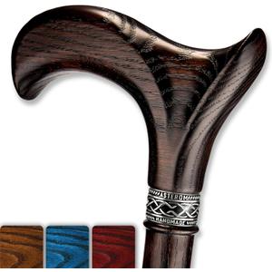 Asterom Walking Cane - Handmade, Ergonomic, Wooden - Canes for Men & Women - Walking Sticks for Seniors, Unique, Wood - FSA/HSA Eligible (32" (for height 5'0" to 5'1"), #1 Walnut)