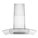 FIREGAS 30 inch Range Hood, 400 CFM Wall Mount Stove Vent Hood with 3-Speed Fan, Tempered Glass Kitchen Hood, Push Button Controls & LED Lighting