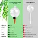 Soilagua 19 oz Extra Large Plant Self Watering Globes Top Fill, Plastic Water Bulbs, Slow Release Terracotta Self Watering Planter Insert, Plant Watering Devices System, Water Spikes Stakes, 2 Pack