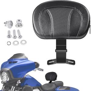 Adjustable Rider Backrest for Touring 2009-later, Motorcycle Front Driver Back Rest Pad Kit for Harley Davidson CVO Street/Road/Electra Glide Road King Ultra Limited FLHR FLTRX FLHX FLHT Accessories