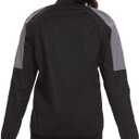 LAZAWG Women Sauna Suit Sweat Shirt Long Sleeve Sweat Jackets for Fitness Gym Running Exercise Slimming (Small, Zip Black)