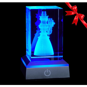 EMGTMS Y&Z SpaceX Starship Raptor 3 Engine Night Light, 3D Rocket Engine Figurine Lamp with 6 Color Modes, USB/Battery Powered, Collector's Gift for Space Fans & Tech Enthusiasts