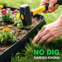 MIXC Garden Edging Border, 100FT 2 Inch Tall Plastic Landscape Edging with 150 Stakes, Flexible Tool-Free Lawn Border for Yard, Flower Bed & Landscaping