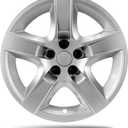 17 Inch ABS Wheel Covers for 2008-2012 Chevrolet Malibu LS, Fits 17" OEM Steel Wheel #9597624, Direct Replacement #9596923 & #9596921, Gloss Silver Hubcaps 4-Pack