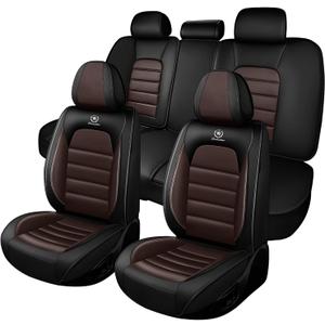 Car Seat Cover Fit for Toyota 4Runner 2000-2025,Compatible Airbag Non-Slip Waterproof Seat Covers, Car Seat Protector Premium Interior (Standard 5 Seats,Black Coffee)