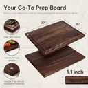 20'' Luxury Black Walnut Wood Large Wooden Cutting Boards for Kitchen, 20"L x 15"W