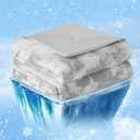 Cozy Bliss Cooling Comforter King Size, Cooling Blankets for Hot Sleepers and Night Sweats,Tie Dye Grey Summer Comforter for King Size Bed, Breathable Soft Lightweight Silk Smooth (King(104"*90"))