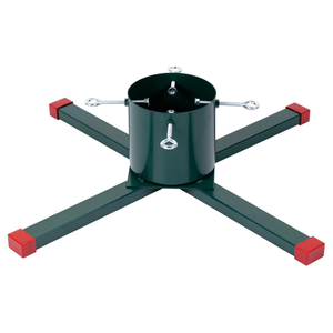 Christmas Tree Stand for Live Tree, Heavy-Duty Metal Christmas Tree Holder with Spike for 2-6ft Tall Fresh Tree, Christmas Tree Base Stand for Real Tree, Seasonal Decor (Green)