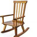 Kids Rocking Chair for Toddler and Small Baby Wooden Comfy Rocker Furniture Indoor Cozy Recliner for Bedroom Living Room Lounge Outdoor Brown