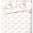 Jay Franco Sheet Set with Fitted, Flat Sheets & Pillow Cover - Ultra-Soft Bedding with Pillowcase for Room Decor, Pink - Hello Kitty, 4 Piece Full