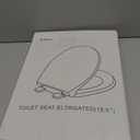 Elongated Toilet Seat, 18.5 Soft/Slow Close Oval (Oblong) Toilet Seat for Elongated Toilets, No-Slam Quiet-Close Lid, Easy-to-Install & Clean, Durable Never-Loosen White Plastic Seat