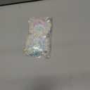 Rave Pasties Adhesive Breast Petal Pasty Holographic Fluffy Fringe Pasties Nipple Covers Rave Breast Stickers (One Size, Silver)