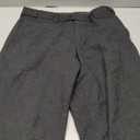 Men's Tweed Pants Herringbone Thick Wool Pleated Front Dress Suit Vintage Trousers (32W x 32L, Black)