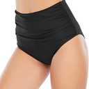 High Waisted Bikini Bottoms Ruched Tummy Control Swimsuits Bottoms Sexy Swim Bottom Bathing Suits for Women Size 3XL